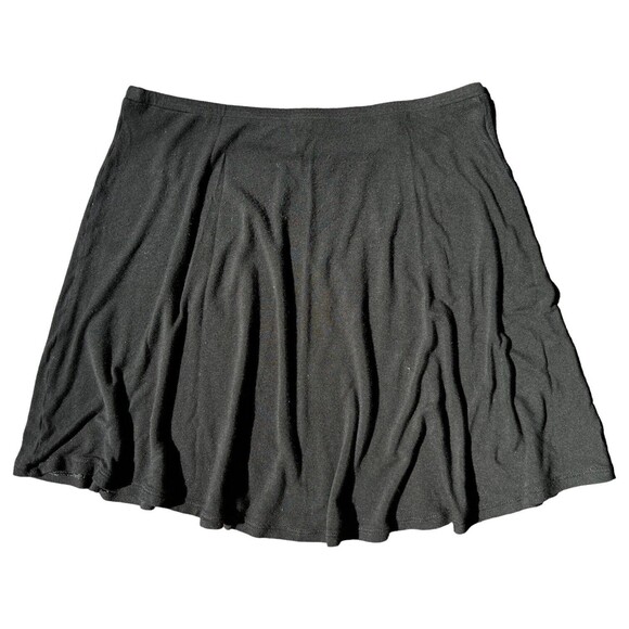 Express Small Solid Black Skater Skirt, Flared Mini Circle Skirt, Rayon Blend S - Picture 8 of 8